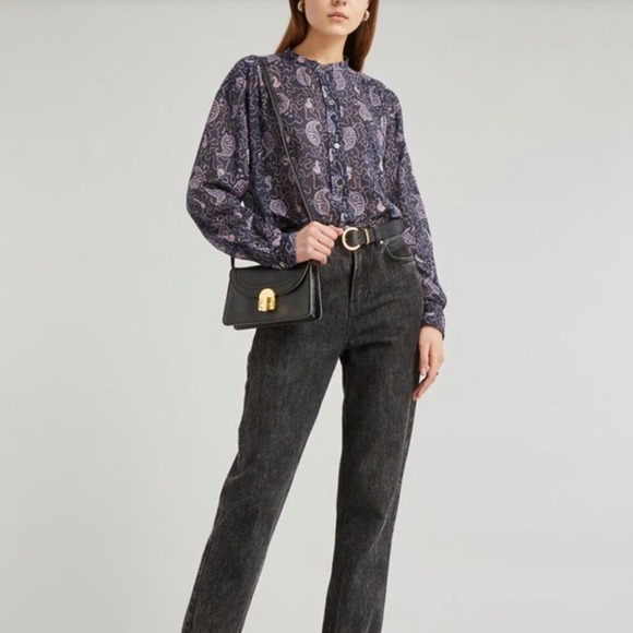 Isabel Marant etoile Mexika Paisley Shirt blue cotton top blouse long sleeve - Picture 5 of 13